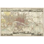 LONDON LANGLEY (EDWARD) AND WILLIAM BELCH. Langley & Belch's New Map of London, the first 4 menti...