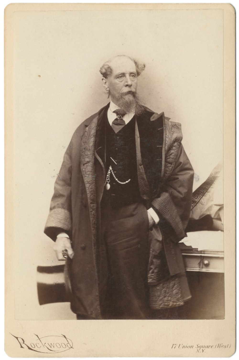 DICKENS (CHARLES) ROCKWOOD (GEORGE GARDNER) Three quarter length cabinet portrait of Charles Dick...