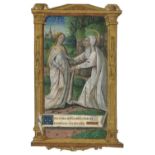 ILLUMINATED MINIATURE The Visitation, [France, late fifteenth century]