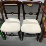 A pair of reproduction parlour/ dining chairs