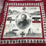 A Rare German WW1 Handkerchief, Measures 58x60cm