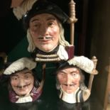 Three large Royal Doulton character toby jugs, The three Musketeers "Aramis, Athos & Porthos.