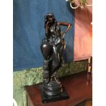 A Large bronze effect Art Nouveau lady figure titled "Rebecca" Measures 90cm in height