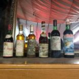 A Collection of 6 vintage wines which include 1928 produce of former imperial vineyards Tokaji Aszul