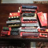 A Collection of Tri-Ang Railways trains, coaches, wagons and Britannia locomotive