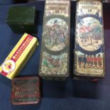 A Lot of vintage Military advertising tins, Which includes Glen Moray 12 year old whisky tins,