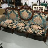 French style three seat parlour settee