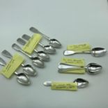 A Collection of 11 Various Georgian silver tea spoons, Includes two made by George Turner London