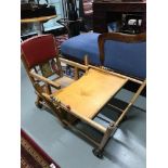 A vintage child's 2-way chair, together with tray