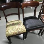 A Lot of two Victorian spade back chairs