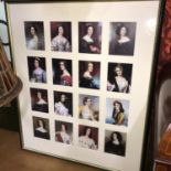 A Framed Hirmer Verlac Munchen Konig Ludwig 1 Wife portrait prints. Comes with booklet. Measures