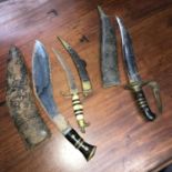 A Lot of three antique daggers with sheath, Includes Military Supply dagger.