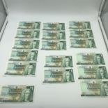A Lot of four consecutive sets of The Royal Bank of Scotland Plc £1 bank notes. The lot consists