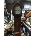A Regency long cased grandfather clock. Makers Jn. Allifon of Montrose. Beautiful urn inlay centre