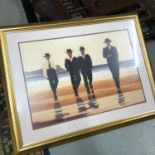 After Jack Vettriano print, titled "Billy Boys" Fitted within a gilt frame. Frame measures 66x88cm
