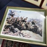 After Peter Archer print titled "Fighting Spirit" military print. Frame measures 53X66CM