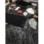 A Collection of Antique and vintage fashion accessories, includes; Ostrich feathers, fans, black