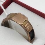 A Victorian Mourning ring, engraved 'In Memory of' Ring size P and weighs 2.6grams