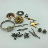 A Lot of vintage costume jewellery and silver jewellery which includes 800 grade silver and