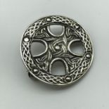 An Edinburgh silver Celtic design shield brooch, [Robert Allison, dated 1967]