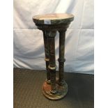 A Solid marble plinth stand. [76cm in height & 29cm in diameter]
