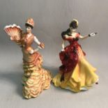 Two Royal Doulton lady figurines. 'Le Bal' inspired by a painting by Tissot, limited edition 1504/