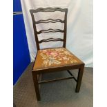 A Late Georgian/early Victorian ladder back chair.