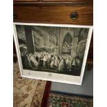 After R.Gemmel Hutchison; a large print depicting the coronation of King George V & Queen Mary