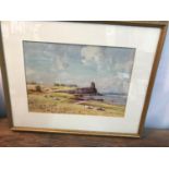 Tom Campbell 1865-1943 Original watercolour titled 'Greenan Castle' Signed by the artist. [Frame