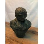 A Stone bust of a gentleman possibly Robert Burns. [32cm in height]