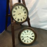 A Lot of two Antique wall clocks. One produced by Morath Bros- Liverpool. Both need attention.