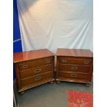 A Pair of American made Nautica Home Lexington Home Brands campaign chest of drawers. Measure