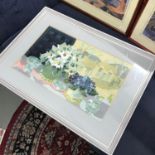 John McCutcheon R.O.I R.A. (Scottish 1910-1995) original watercolour titled "Chrysanthemum & Violet"