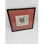Margarette F. Burns Finlayson Limited edition [6/20] Etching on paper titled 'Alleycat' dated