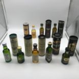 A Collection of various vintage boxed whisky miniatures to include Laphroaig 10 years old, Wallace