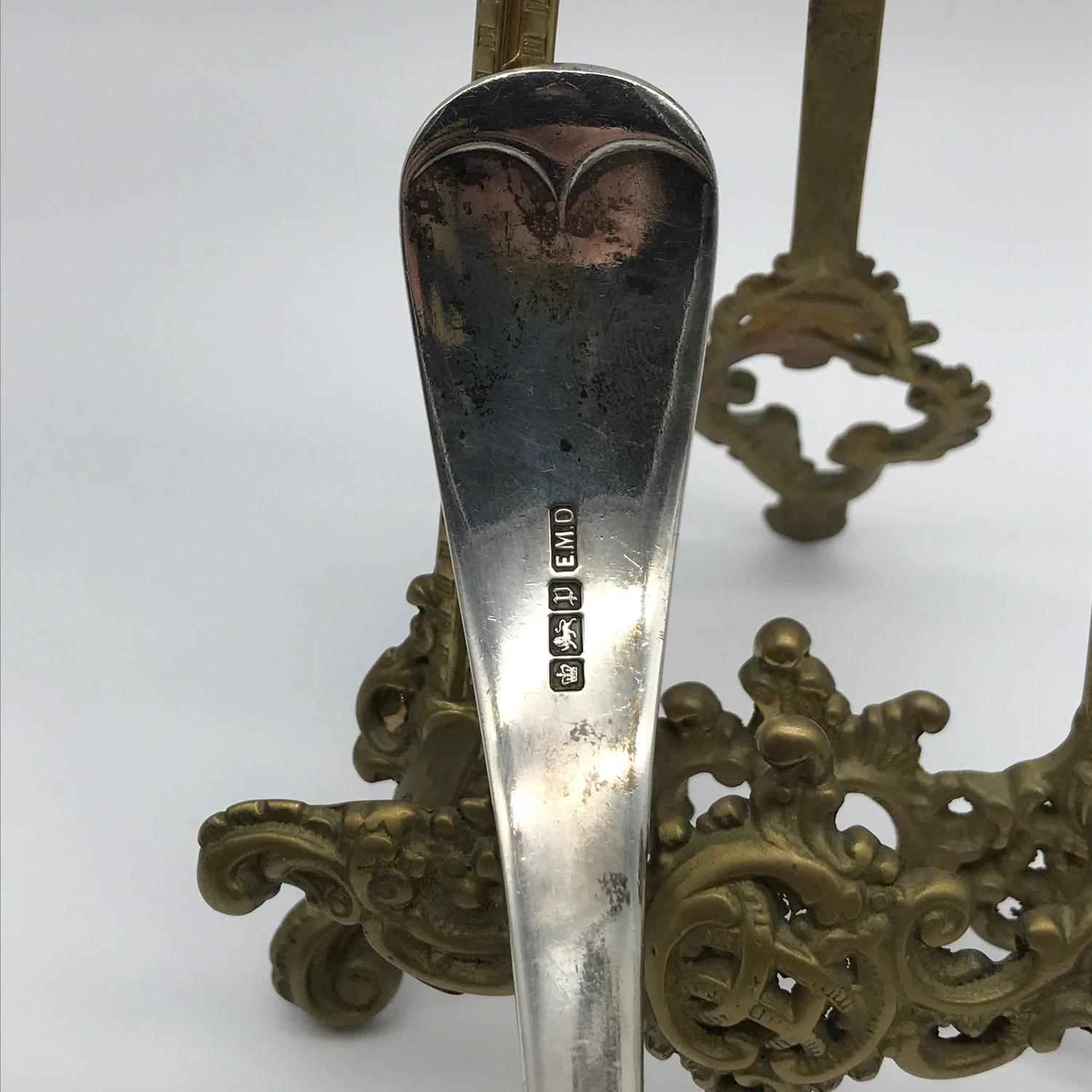 A Heavy Sheffield silver large ladle made by E M Dickinson (subsequently E M Dickinson Ltd) dated - Image 4 of 5