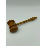 Antique hand turned boxwood gavel. Measures 17cm in length