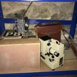 Vintage Eumig P8 Automatic projector with original box together with Admica 8F Cine camera with