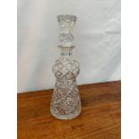 A Thistle design cut crystal whisky decanter. [32cm in height]