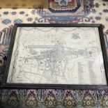 An old framed map 'Plan of the City Castle and Suburbs of Edinburgh' [Frame 23x31.5cm]