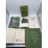 A Lot of 5 various Golfing books which include a 1st edition 'Hints on the game of golf' by Horace