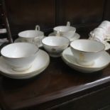 19th Century Antique Emperor Napoleon III Sevres Porcelain Cups & Saucers. Detailed with gilt hand