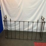 A Victorian unusual folding fire guard. Detailed with two brass railings to either sides.