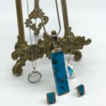 A Lot of silver jewellery to include silver 925 and Turquoise style stone pendant with chain and