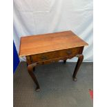 A Late 17th century one drawer writing table. Designed with two handles. Made from Oak [69x79x47cm]