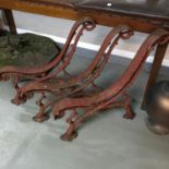 3 Victorian cast iron bench ends in the manner of coalbrookdale