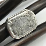 A Georgian Birmingham silver ornate vinaigrette [Maker John Lawrence & Co] [Dated 1814]