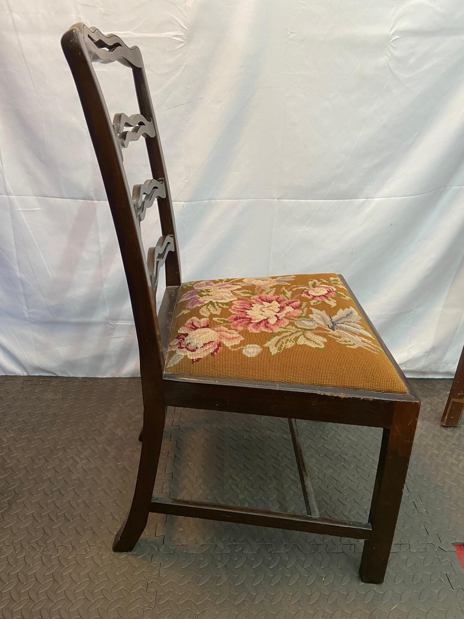 A Late Georgian/early Victorian ladder back chair. - Image 2 of 2