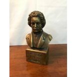 A Bronze sculpture of composer Beethoven. [22cm in height]