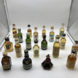 A Collection of various whisky miniatures to include Johnny Walker, Lagavulin 16 years, Monkey